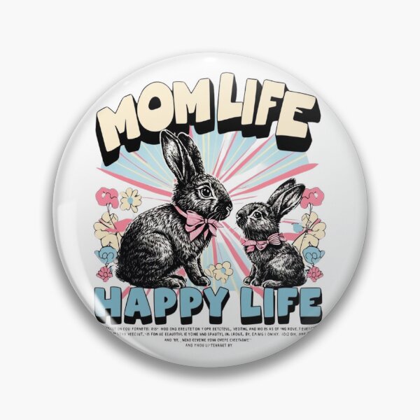 Item preview, "Mom Life, Happy Life" – Fun & Heartwarming Motherhood Lifestyle Design designed and sold by Colorful-Garden.