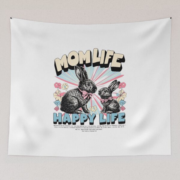 Item preview, "Mom Life, Happy Life" – Fun & Heartwarming Motherhood Lifestyle Design designed and sold by Colorful-Garden.