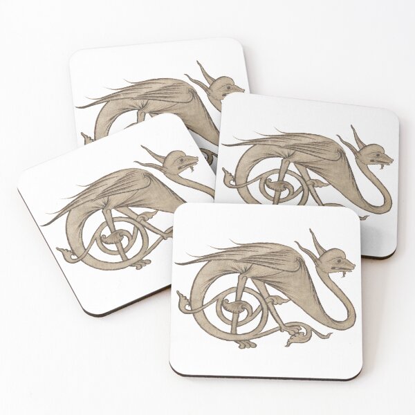 Item preview, Medieval illustration of a Celtic knotwork dragon designed and sold by IllmadeErrant.