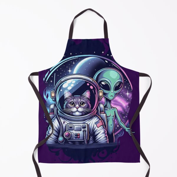 Item preview, Astronaut Cat and Alien Friend in Space designed and sold by Mahilis.