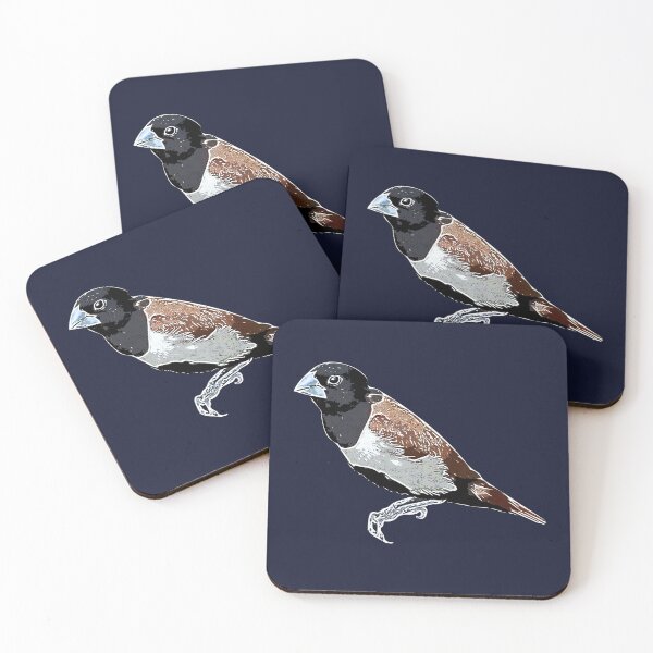 Item preview, Tricolored Munia White Alternate Design  designed and sold by designsasstultd.