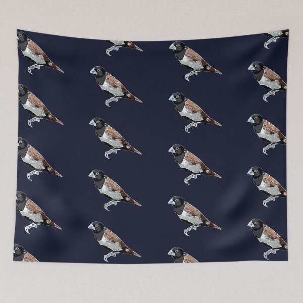 Item preview, Tricolored Munia White Alternate Design  designed and sold by designsasstultd.