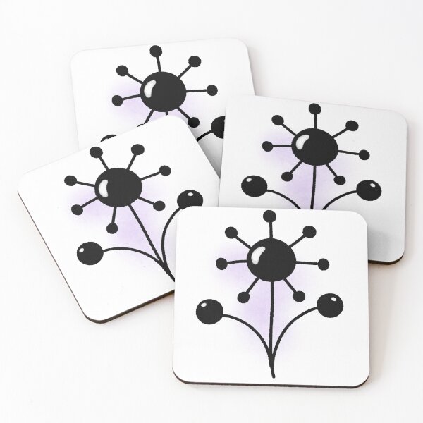 Item preview, Black line art unique flowers in imagination designed and sold by DigiFoii.
