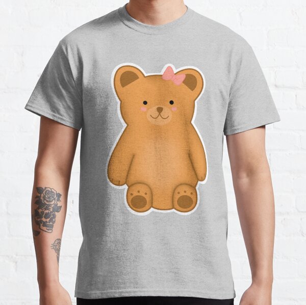 Vista previa del artículo con la obra «Osito de peluche con lazo», diseñado y vendido por PixelPalmPrints.