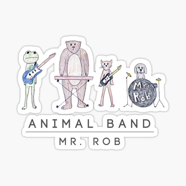 Vista previa del artículo con la obra «La banda de animales», diseñado y vendido por Mr-Rob-Music.