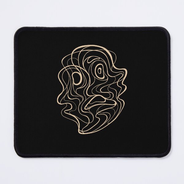 Item preview, Line Art Face Absent-mindedness (on black) designed and sold by Alesa-Aleks.