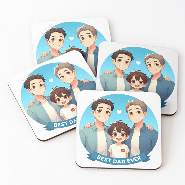 Item preview, Father's Day - Two fathers and their son designed and sold by ArtEmotionsImages.