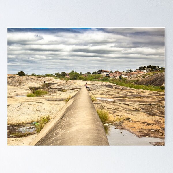 on top of the rocks and nature Poster