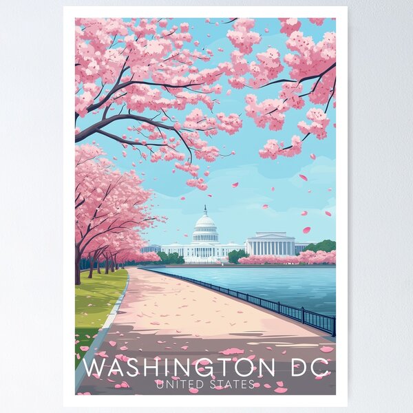 Item preview, Washington DC Cherry Blossom designed and sold by MisfitPrintsUs.