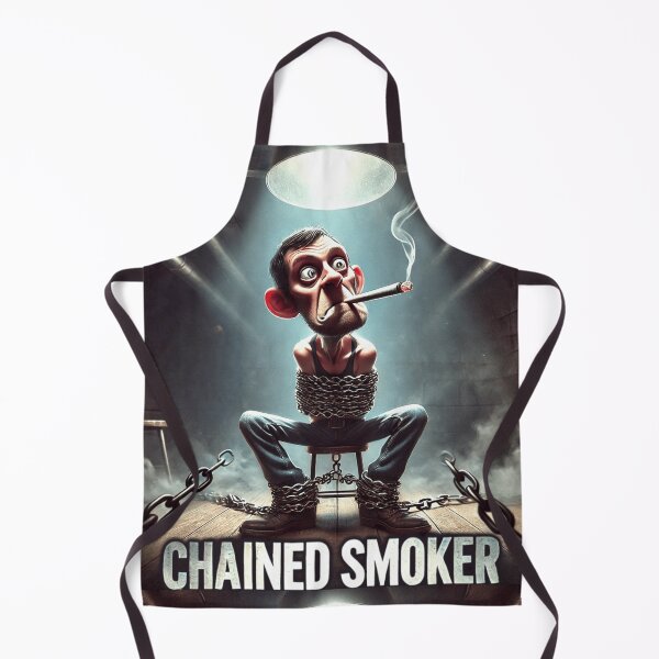 Item preview, Chained Chain Smoker – Funny Dark Humor Pun Wordplay Design designed and sold by B-DIFF-e-RENT.