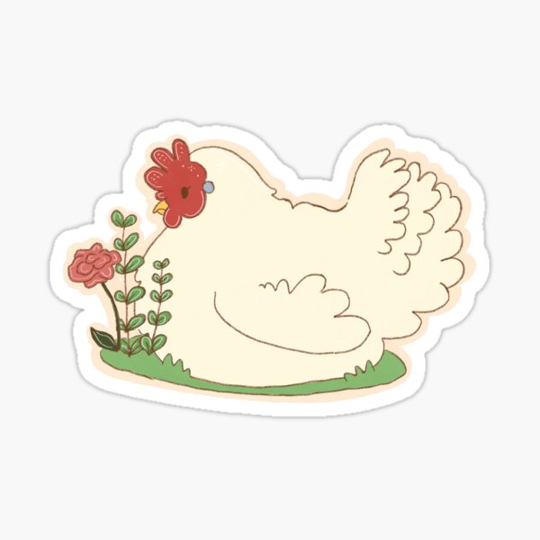 Item preview, Spring Hen sticker  designed and sold by RoseTeaArtShop .