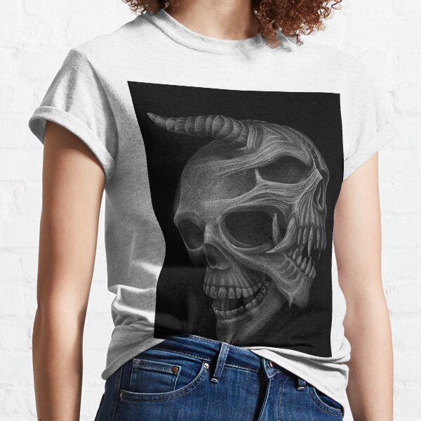 Item preview, Twisted Skull – Dark Surreal Horror Illustration designed and sold by DeavenKaiserArt.