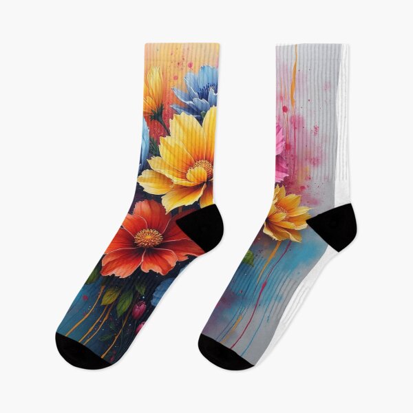 Item preview, Vibrant Graffiti of Flowers Bouquet designed and sold by Ink And Inspire.