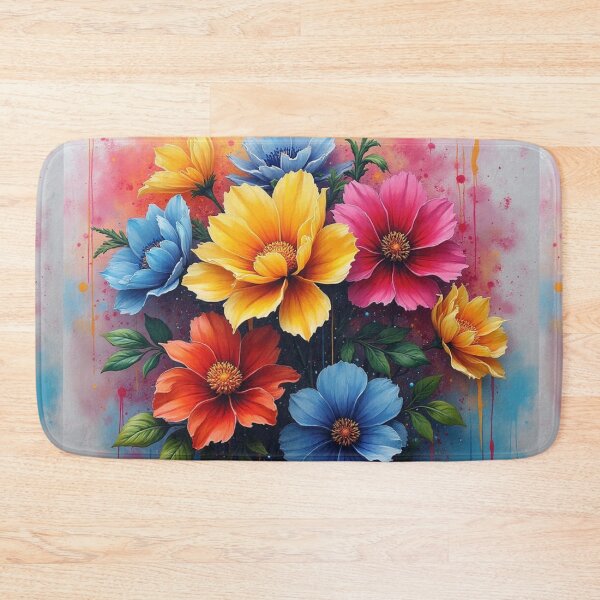 Item preview, Vibrant Graffiti of Flowers Bouquet designed and sold by Ink And Inspire.
