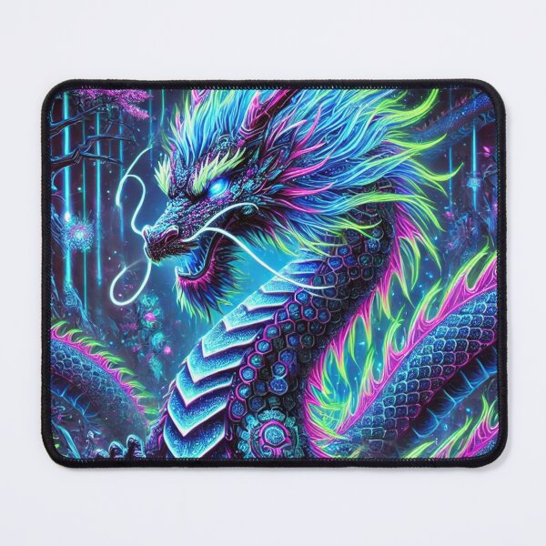 Item preview, Cyberpunk Neon Dragon – Mythical Creature in Energy Fusion designed and sold by VividWilds.