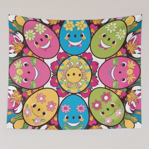 Item preview, Floral Pattern - Spring, Easter, Smiling Eggs 27 designed and sold by AlinaSCorner.