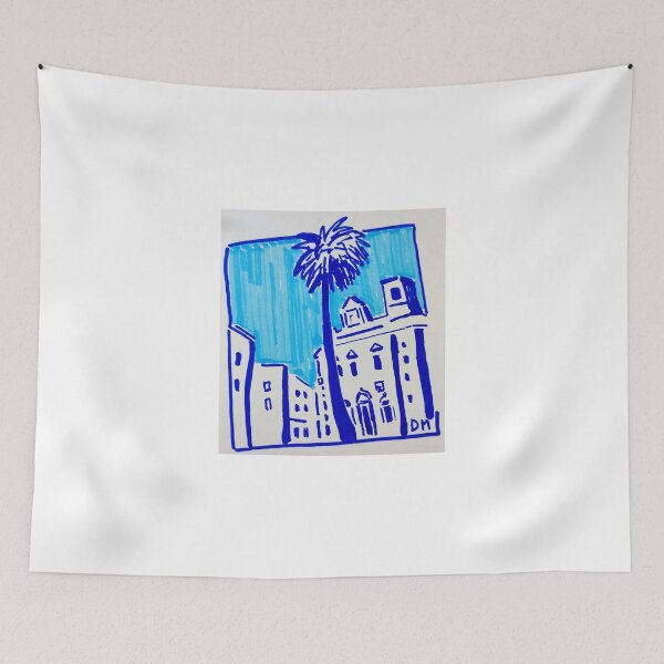 Item preview, Azure Palm & Historic Architecture designed and sold by diptarka07.