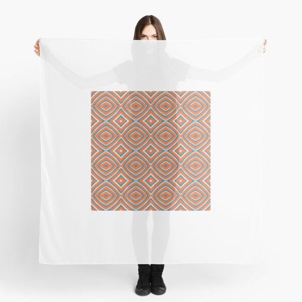 Aperçu de l'œuvre Carré d'ikat orange et bleu créée et vendue par sOuRunn.
