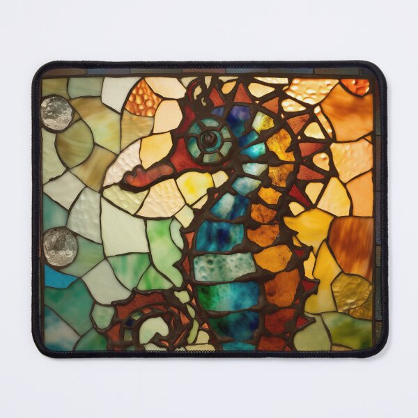 Item preview, Seahorse in Stained Glass designed and sold by RedHandedOD.