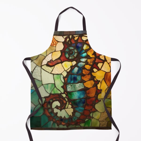 Item preview, Seahorse in Stained Glass designed and sold by RedHandedOD.