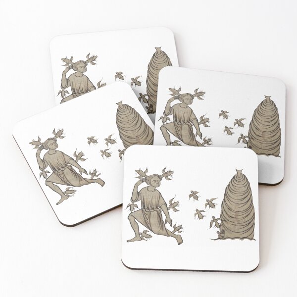 Item preview, Medieval illustration of a bee keeper designed and sold by IllmadeErrant.