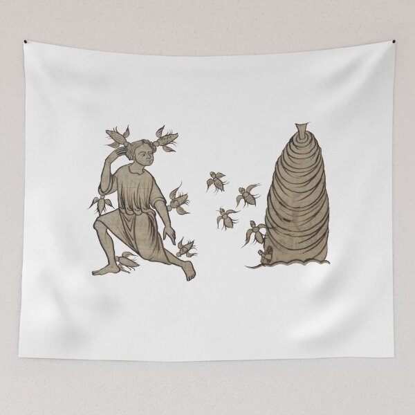 Item preview, Medieval illustration of a bee keeper designed and sold by IllmadeErrant.