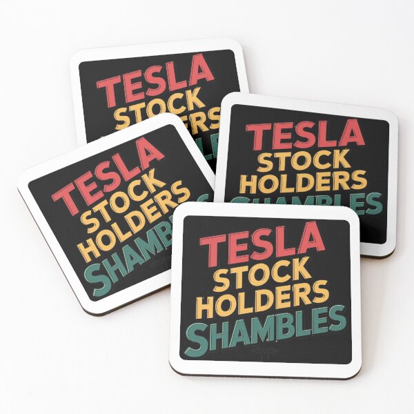 Item preview, Tesla pumber sticker Tesla stock holders shambles anti elon round  designed and sold by SanadDiab.