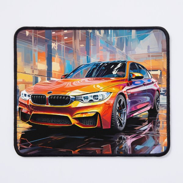 Item preview, Vibrant Abstract Style With Fiery Orange Sports Sedan designed and sold by RevUpDesign.