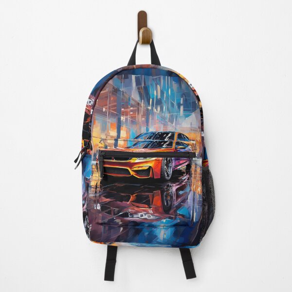 Item preview, Vibrant Abstract Style With Fiery Orange Sports Sedan designed and sold by RevUpDesign.