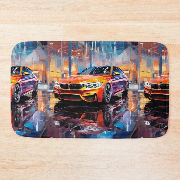 Item preview, Vibrant Abstract Style With Fiery Orange Sports Sedan designed and sold by RevUpDesign.