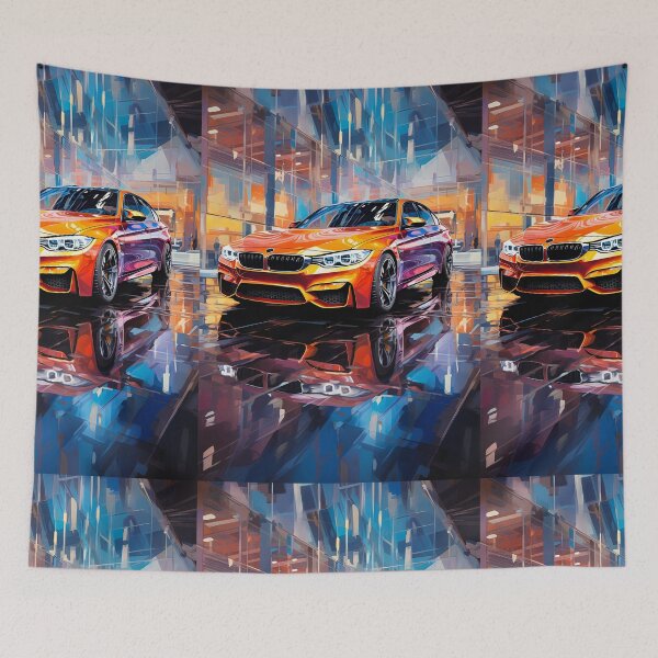 Item preview, Vibrant Abstract Style With Fiery Orange Sports Sedan designed and sold by RevUpDesign.
