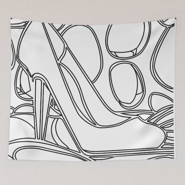 Item preview, Pumps High Fashion High Heels Shoes Line Art Coloring  designed and sold by chuckletuckle.