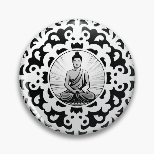 Item preview, White mandala buddha designed and sold by Buda--Vibes.