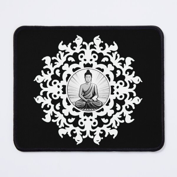 Item preview, White mandala buddha designed and sold by Buda--Vibes.