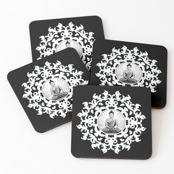 Item preview, White mandala buddha designed and sold by Buda--Vibes.