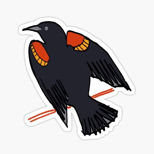 Item preview, Redwing Blackbird illustration Borderless Version designed and sold by corkwas-here.