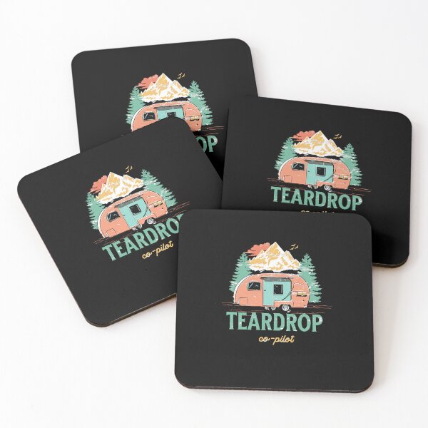 Item preview, Teardrop Trailer Co-Pilot Camping Forest Men Women Retro Vintage designed and sold by Jeangel97.