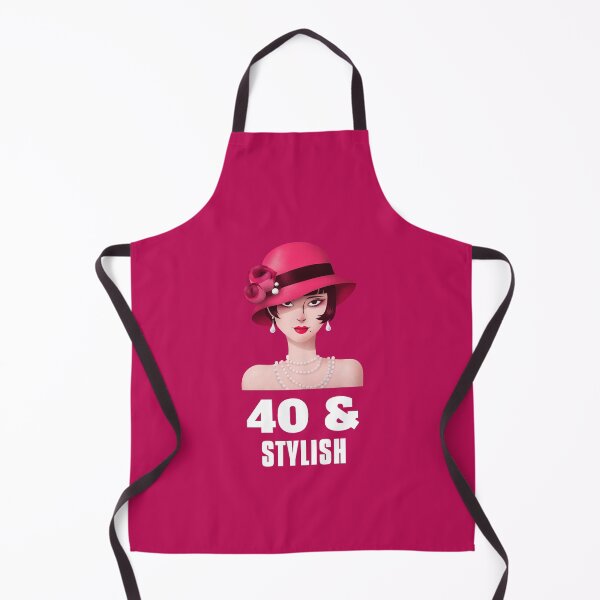Item preview, 40 & Stylish – Elegant Vintage Birthday Design designed and sold by Grin22.