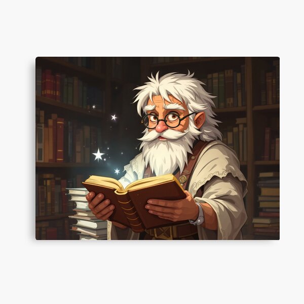 Item preview, Bibliomancer Wizard Reading Spell Book designed and sold by awalkoutsidetheuniverse.