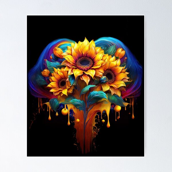 Item preview, Trippy Sunflower Art designed and sold by EnviousObjects2.