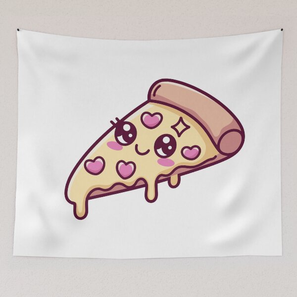 Item preview, Kawaii Pizza Slice with Heart Toppings designed and sold by Denny-Danny.