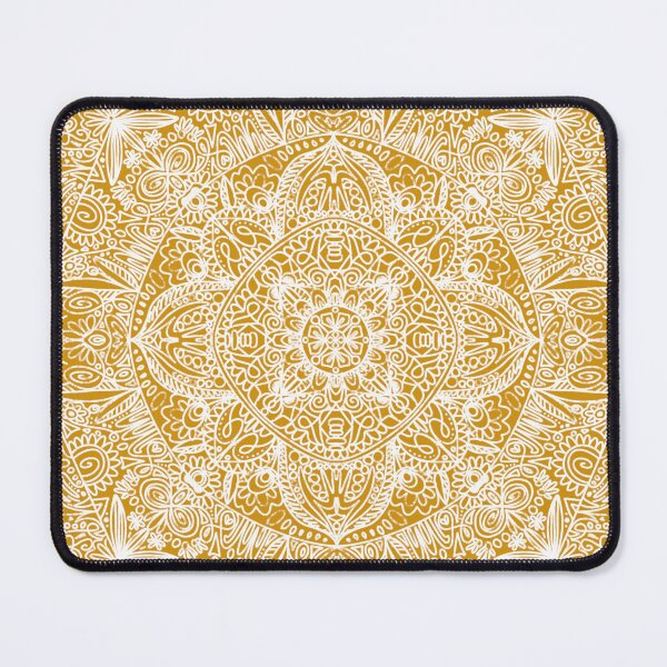 Item preview, mustard yellow and white mandala pattern designed and sold by Giulia Palazzo.