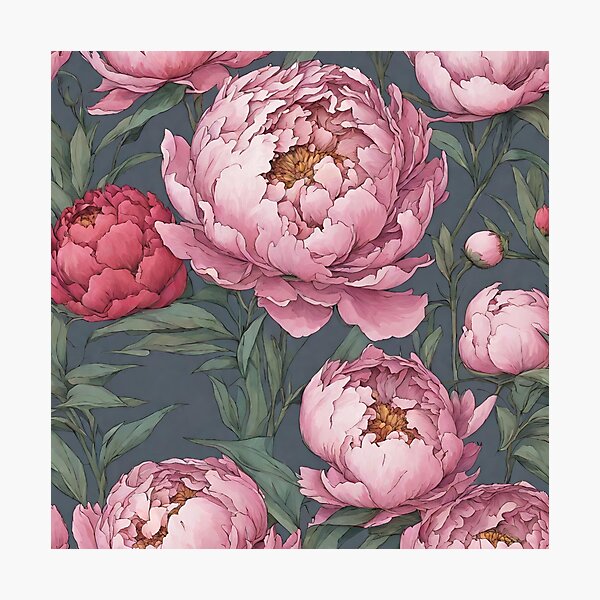 Item preview, Pink Peonies  designed and sold by Happy Dog Doodles.