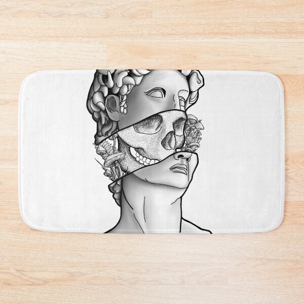 Item preview, Layers of Existence – Surreal Classical Bust with Skull and Flora designed and sold by DeavenKaiserArt.