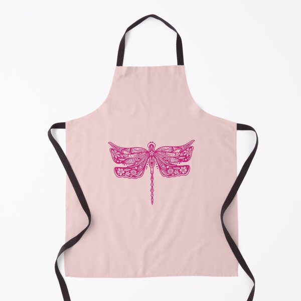 Item preview, Hot Pink Floral Dragonfly Design on light pink designed and sold by Giulia Palazzo.