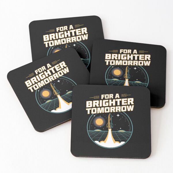 Item preview, For a Brighter Tomorrow Retro Sci-Fi Design designed and sold by TeeGrit.