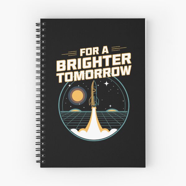 Item preview, For a Brighter Tomorrow Retro Sci-Fi Design designed and sold by TeeGrit.