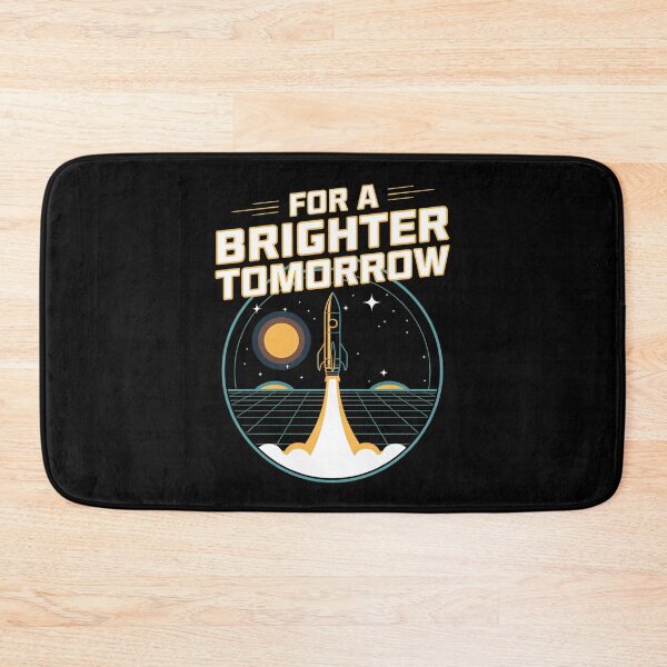 Item preview, For a Brighter Tomorrow Retro Sci-Fi Design designed and sold by TeeGrit.