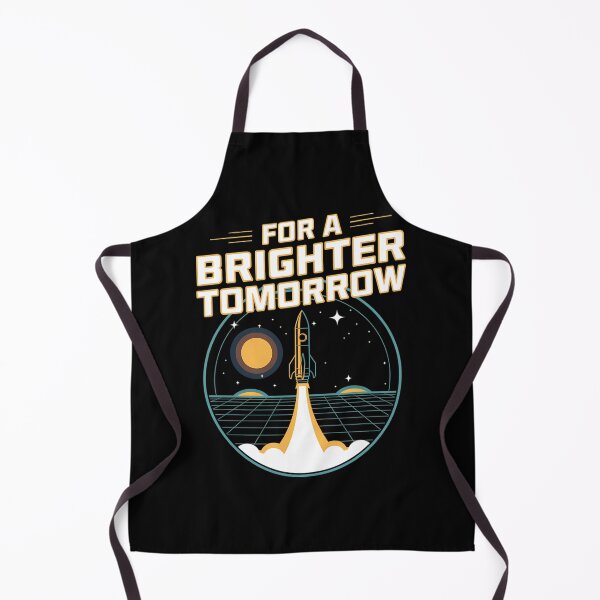 Item preview, For a Brighter Tomorrow Retro Sci-Fi Design designed and sold by TeeGrit.
