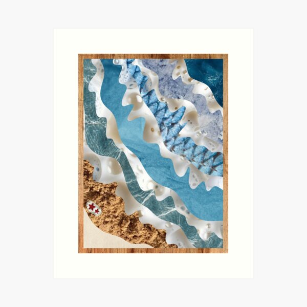 Aperçu de l'œuvre Vagues sur la plage créée et vendue par JadeBunnyDesign.